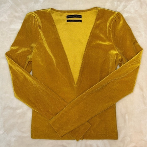 Urban Outfitters long-sleeve, deep v-neck dressy top - sz SMALL‎